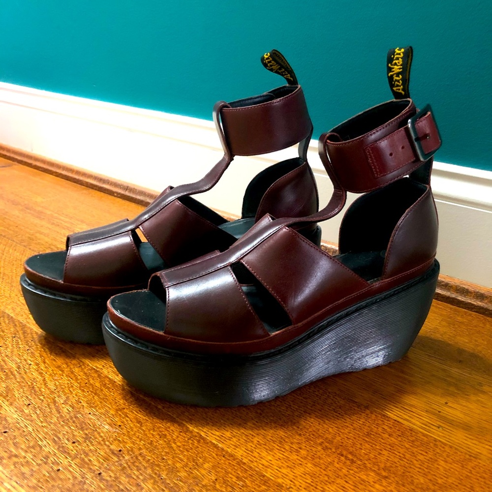 Doc Marten platform wedge sandal